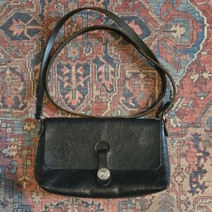 Il Bisonte Black Leather Crossbody Bag